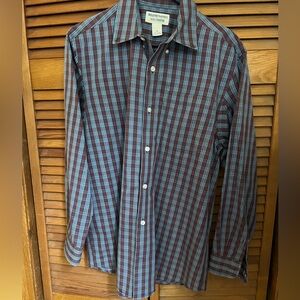 Duluth Trading Co Wrinkle Fighter Plaid Button Down Shirt Men’s Size M